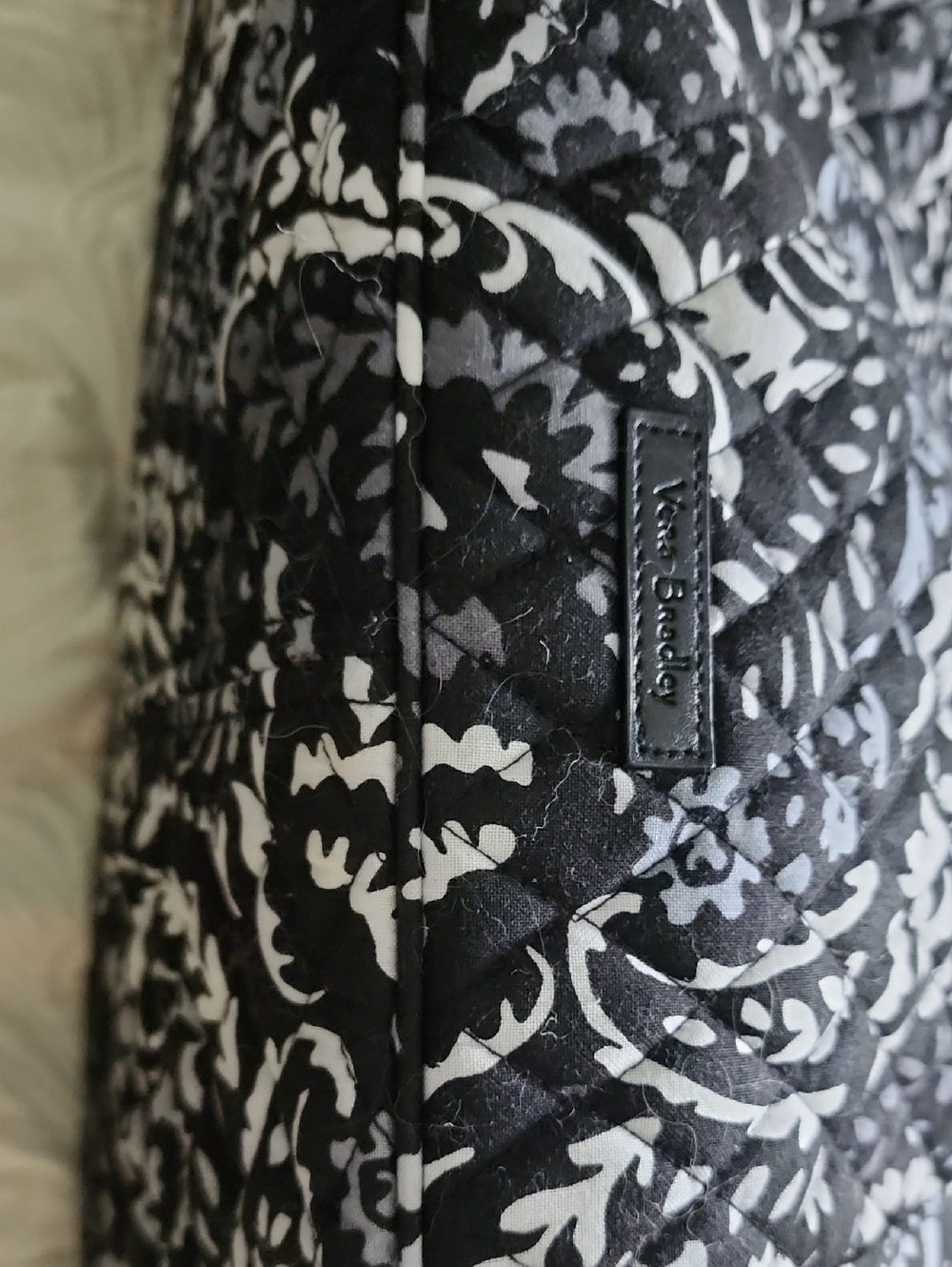Vera Bradley Black & White With Gray  Paisley Tote Bag - Women - Picture 4 of 6